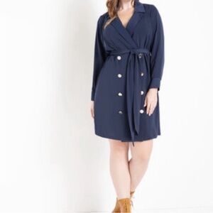 Eloquii Doubl Breasted Blazer Dress Sz 22